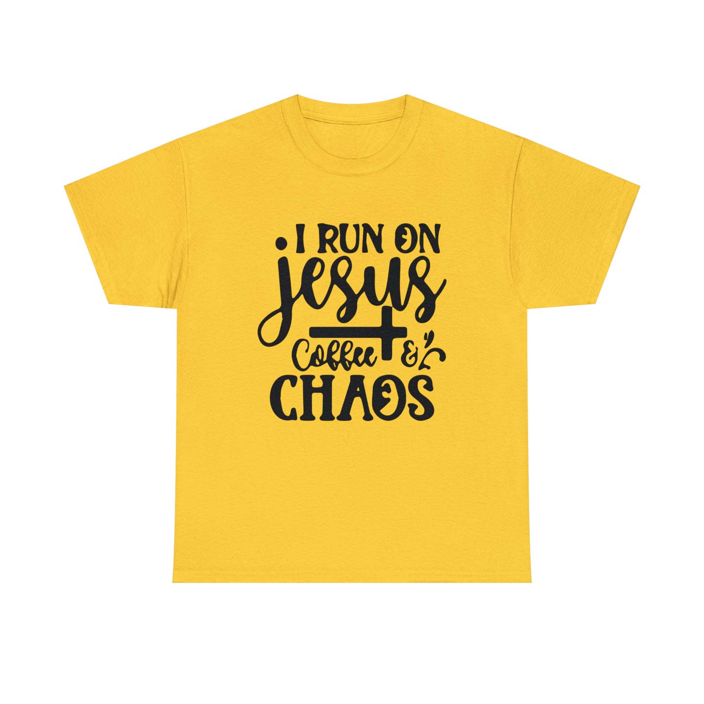 I Run On Jesus Coffee Chaos  Unisex Tee