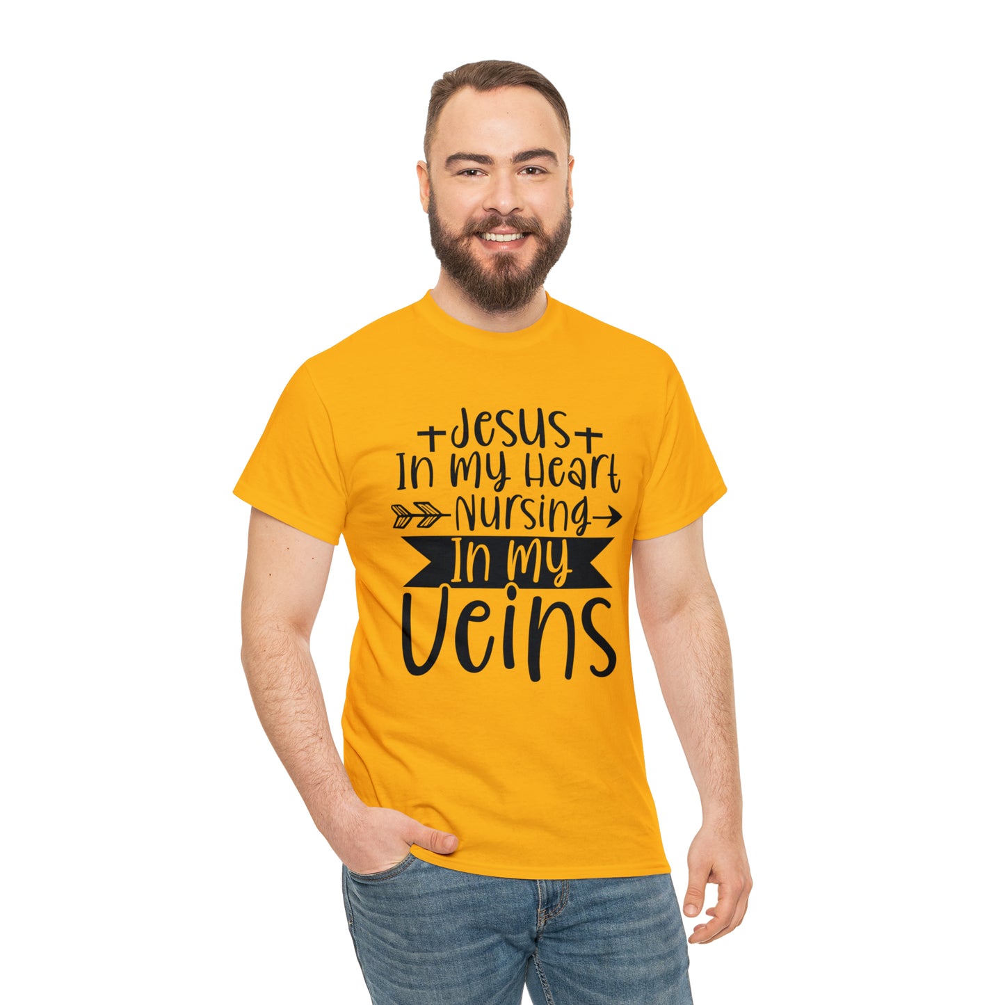 Jesus In My Heart Nursing In My Vein Unisex Tee