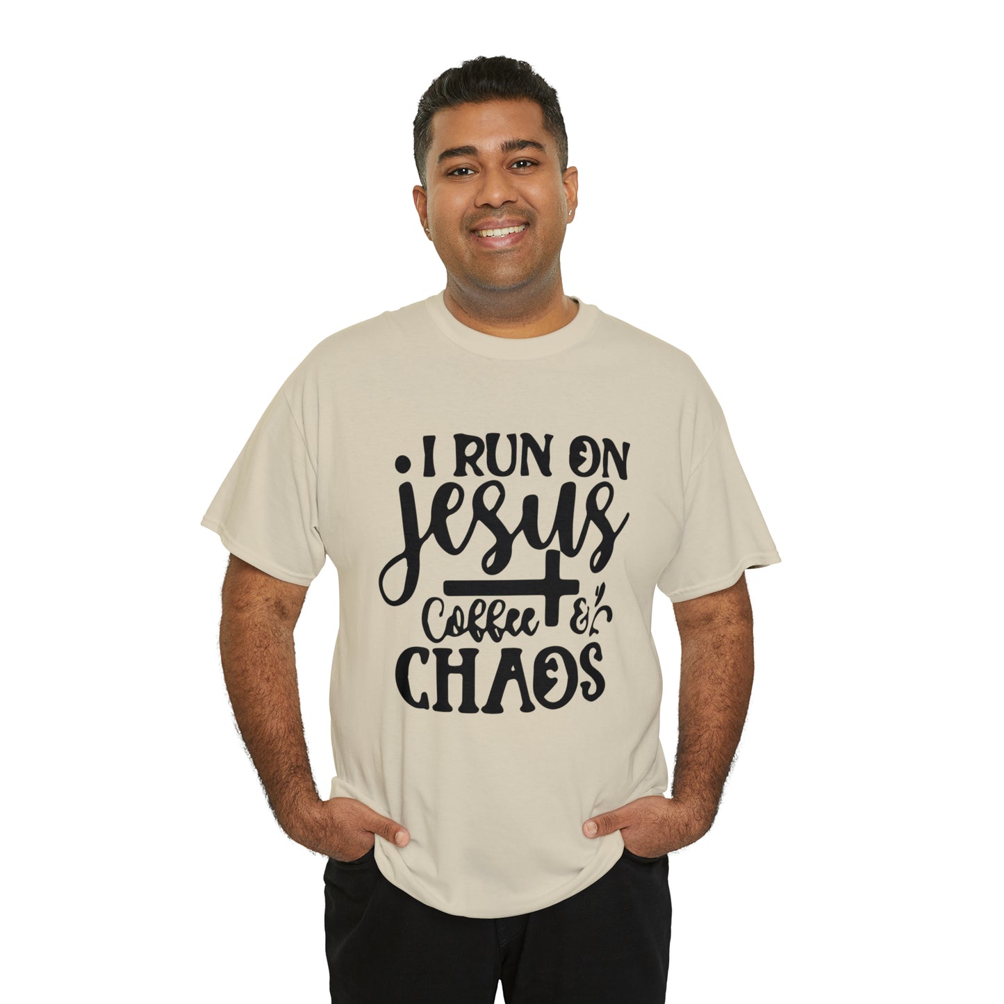 I Run On Jesus Coffee Chaos  Unisex Tee