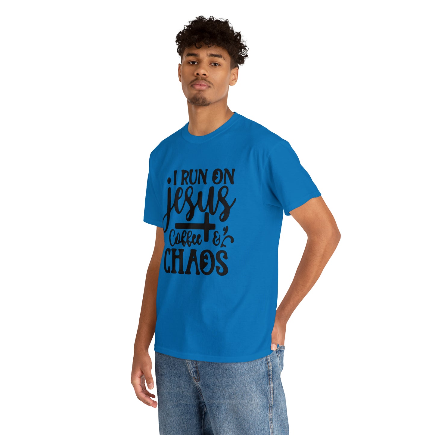 I Run On Jesus Coffee Chaos  Unisex Tee