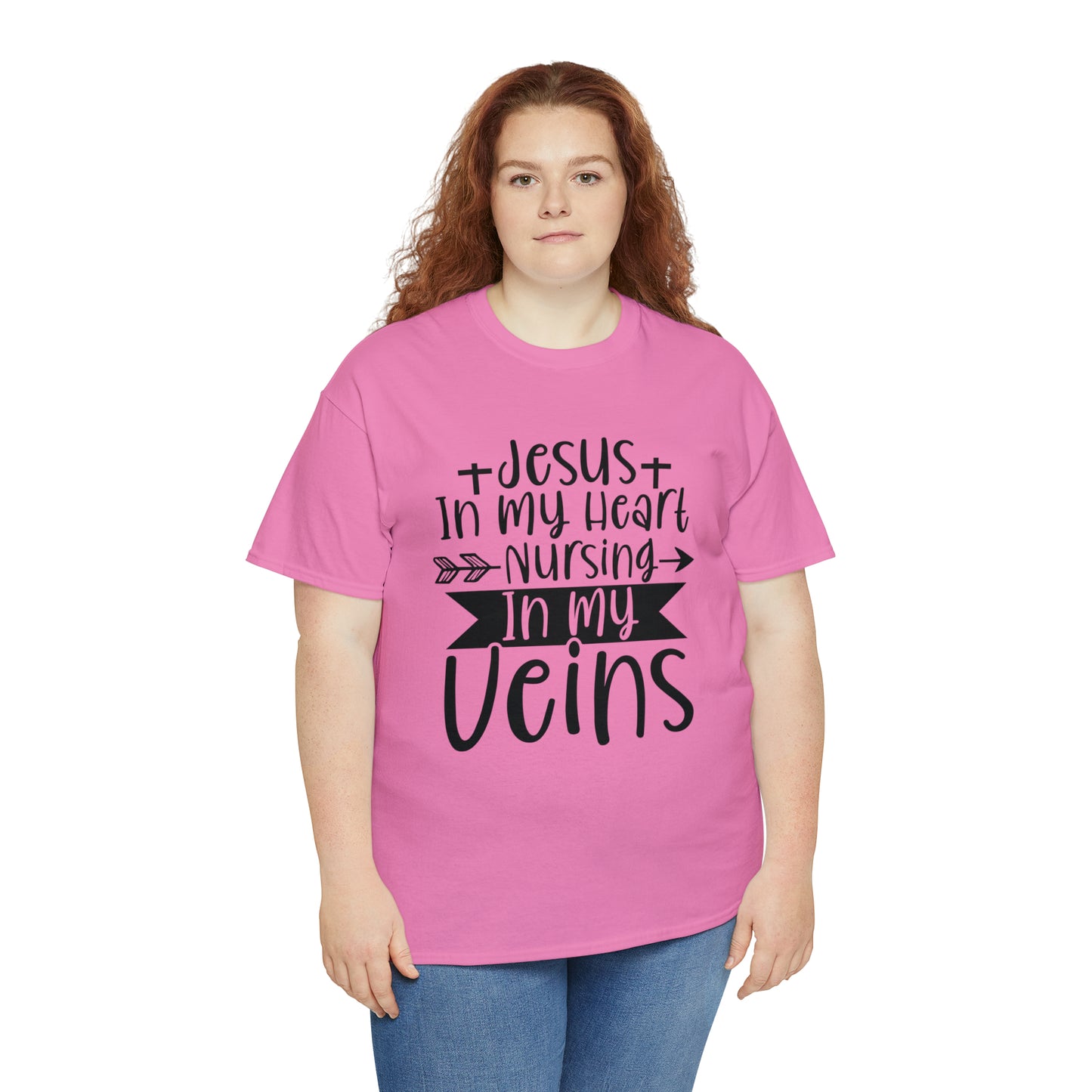 Jesus In My Heart Nursing In My Vein Unisex Tee