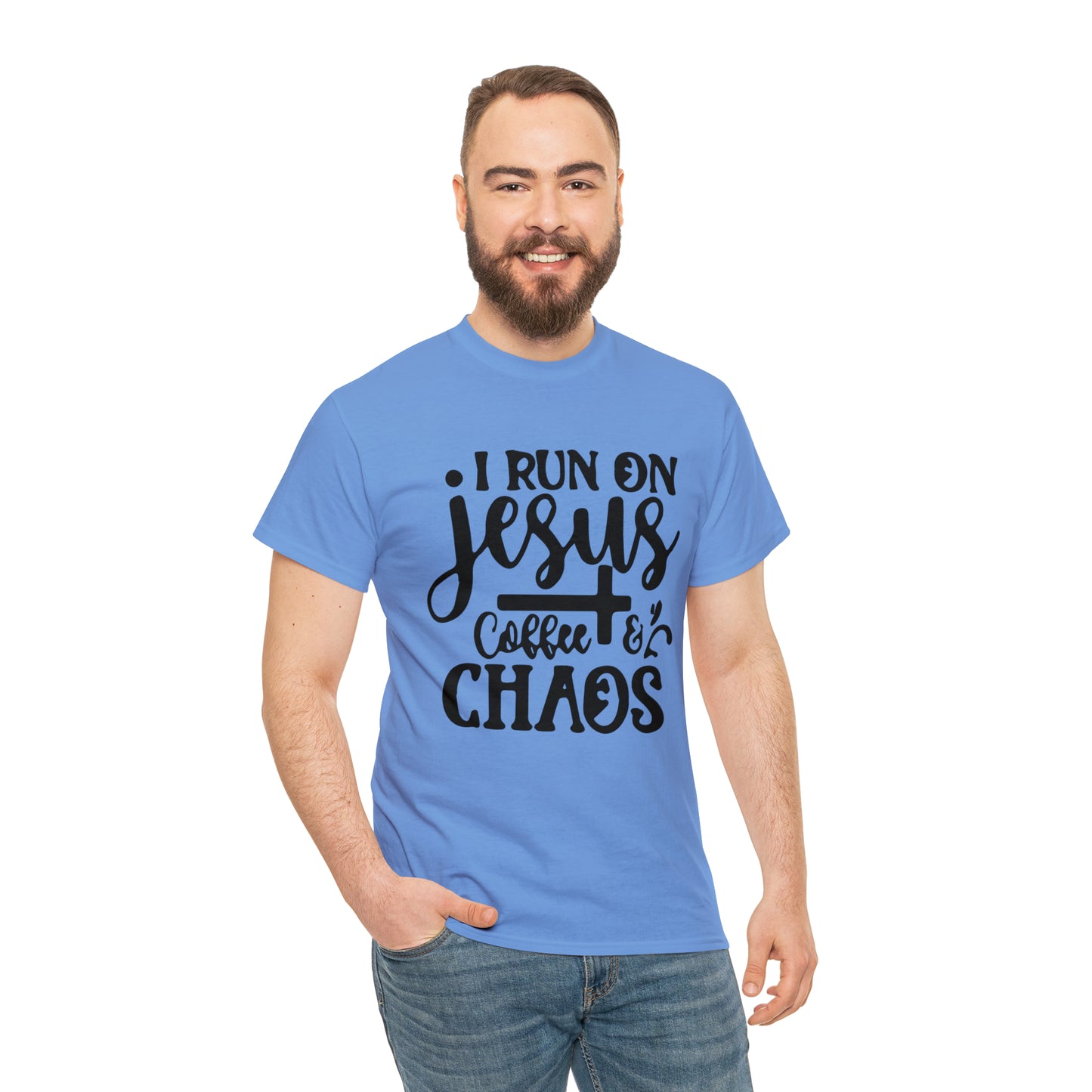 I Run On Jesus Coffee Chaos  Unisex Tee