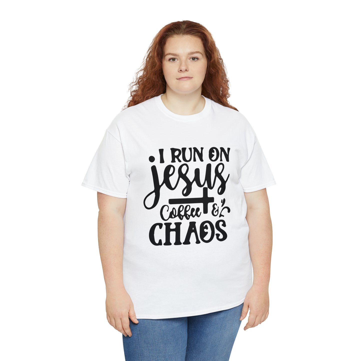 I Run On Jesus Coffee Chaos  Unisex Tee