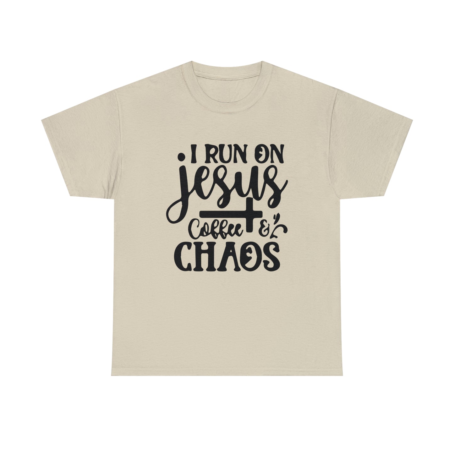I Run On Jesus Coffee Chaos  Unisex Tee