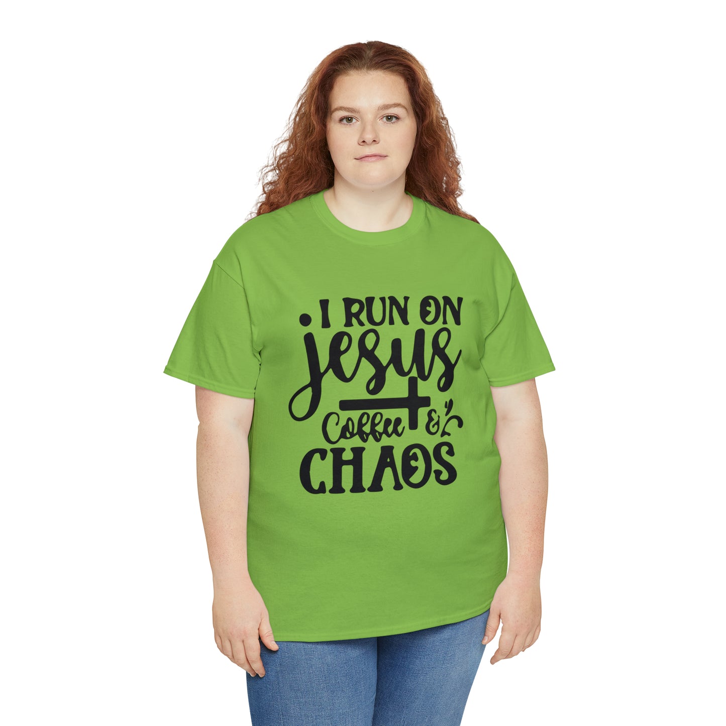 I Run On Jesus Coffee Chaos  Unisex Tee
