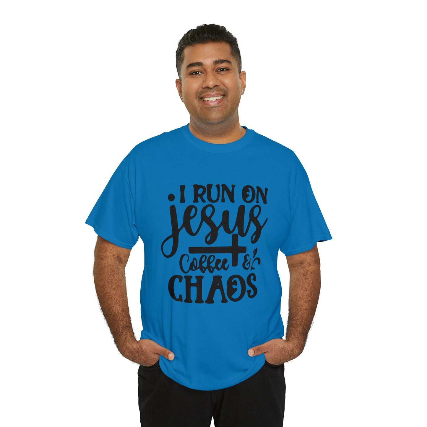 I Run On Jesus Coffee Chaos  Unisex Tee