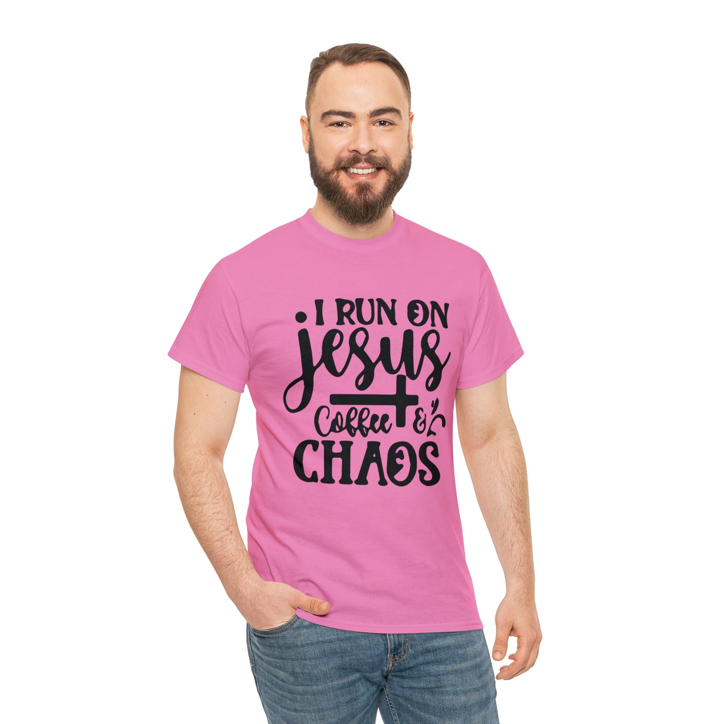 I Run On Jesus Coffee Chaos  Unisex Tee