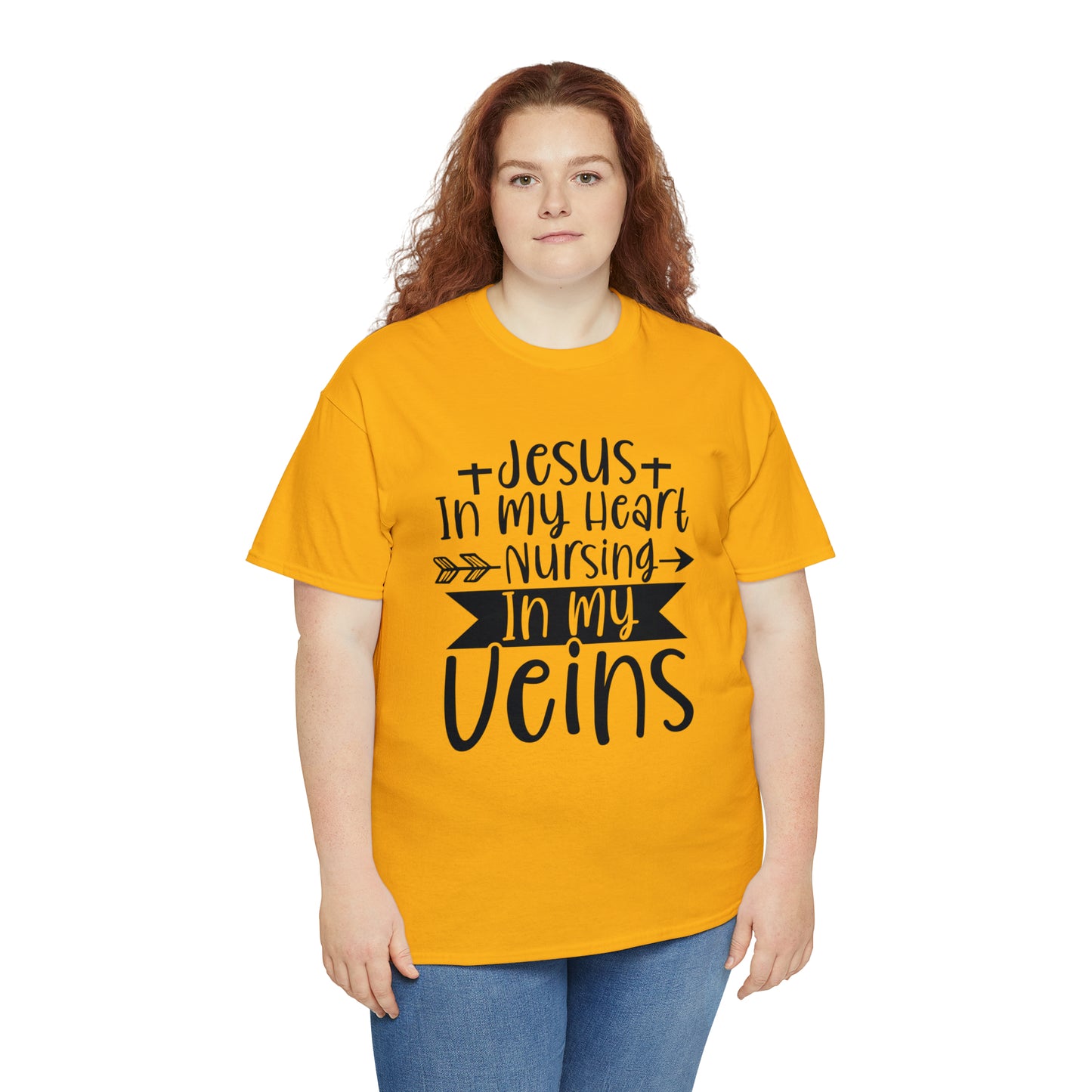 Jesus In My Heart Nursing In My Vein Unisex Tee