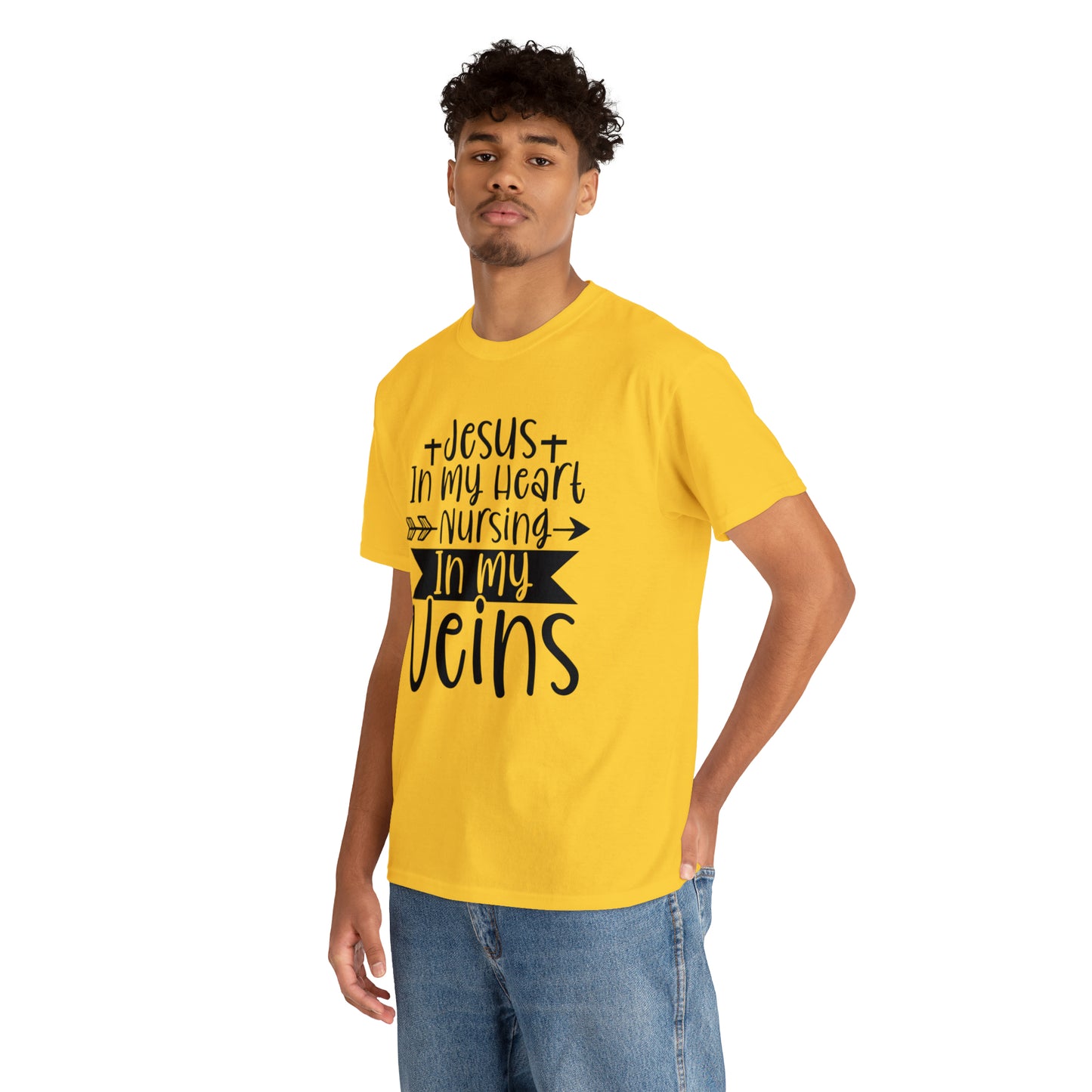 Jesus In My Heart Nursing In My Vein Unisex Tee