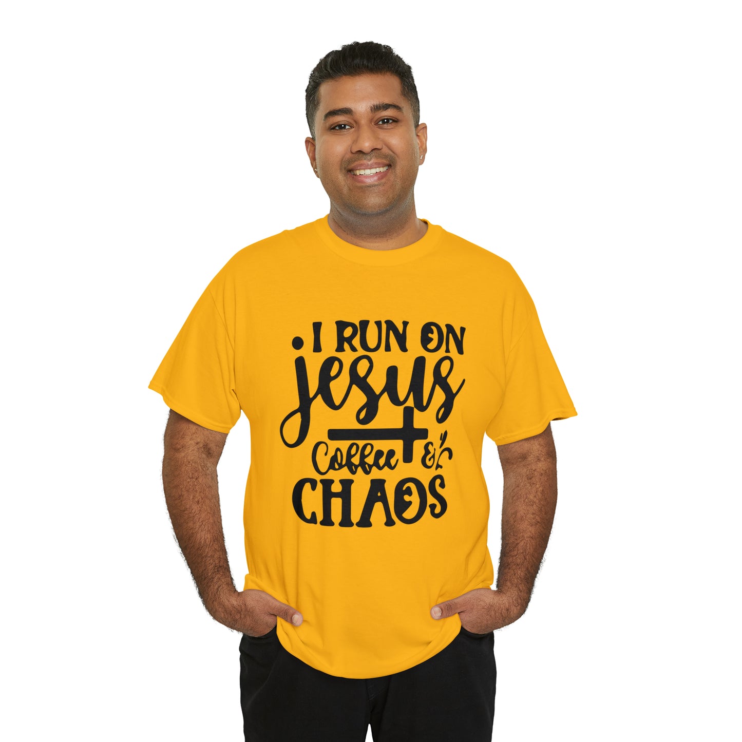 I Run On Jesus Coffee Chaos  Unisex Tee