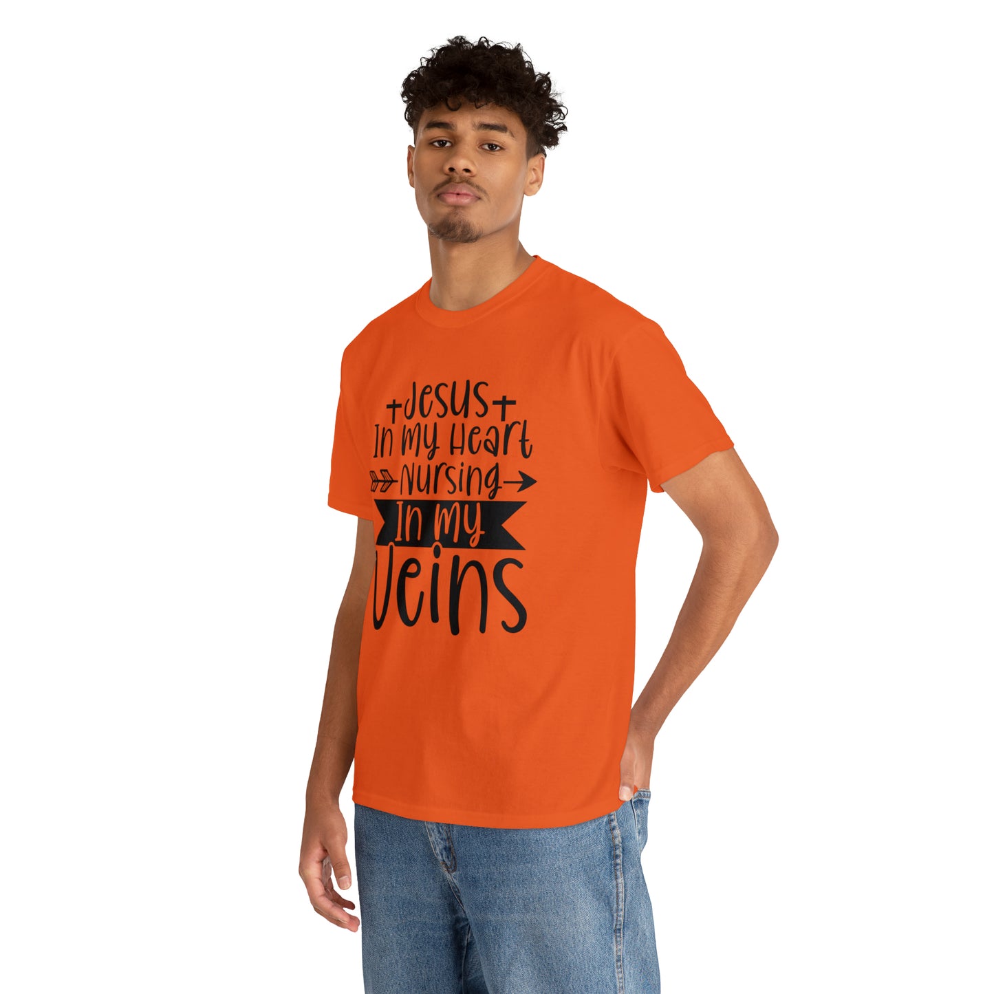 Jesus In My Heart Nursing In My Vein Unisex Tee