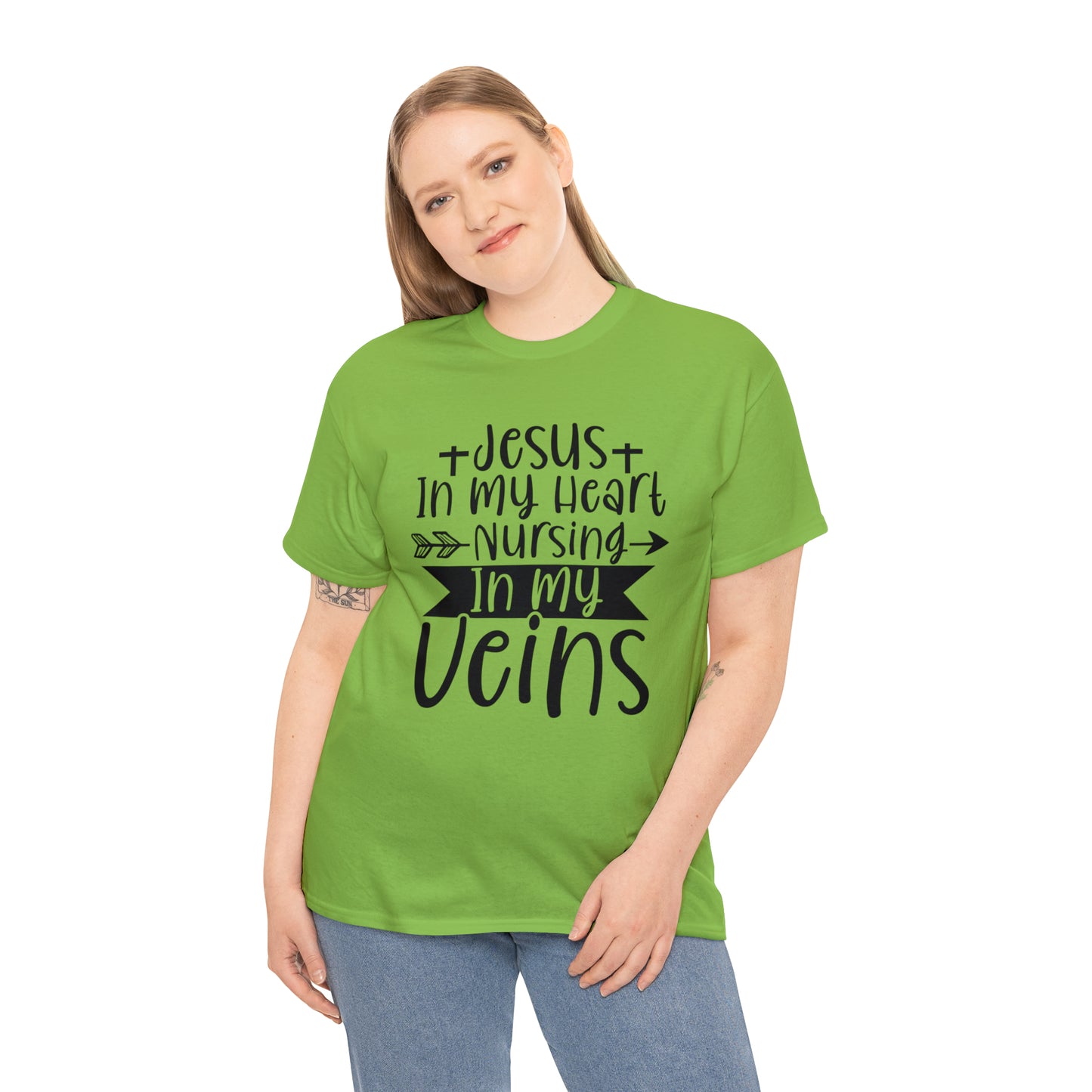 Jesus In My Heart Nursing In My Vein Unisex Tee