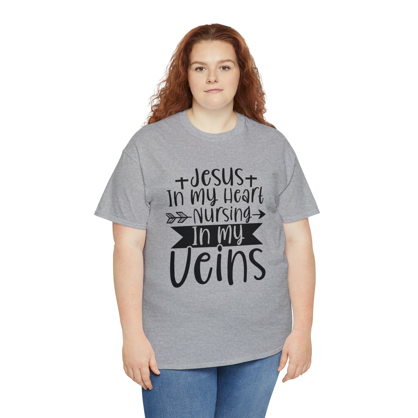 Jesus In My Heart Nursing In My Vein Unisex Tee