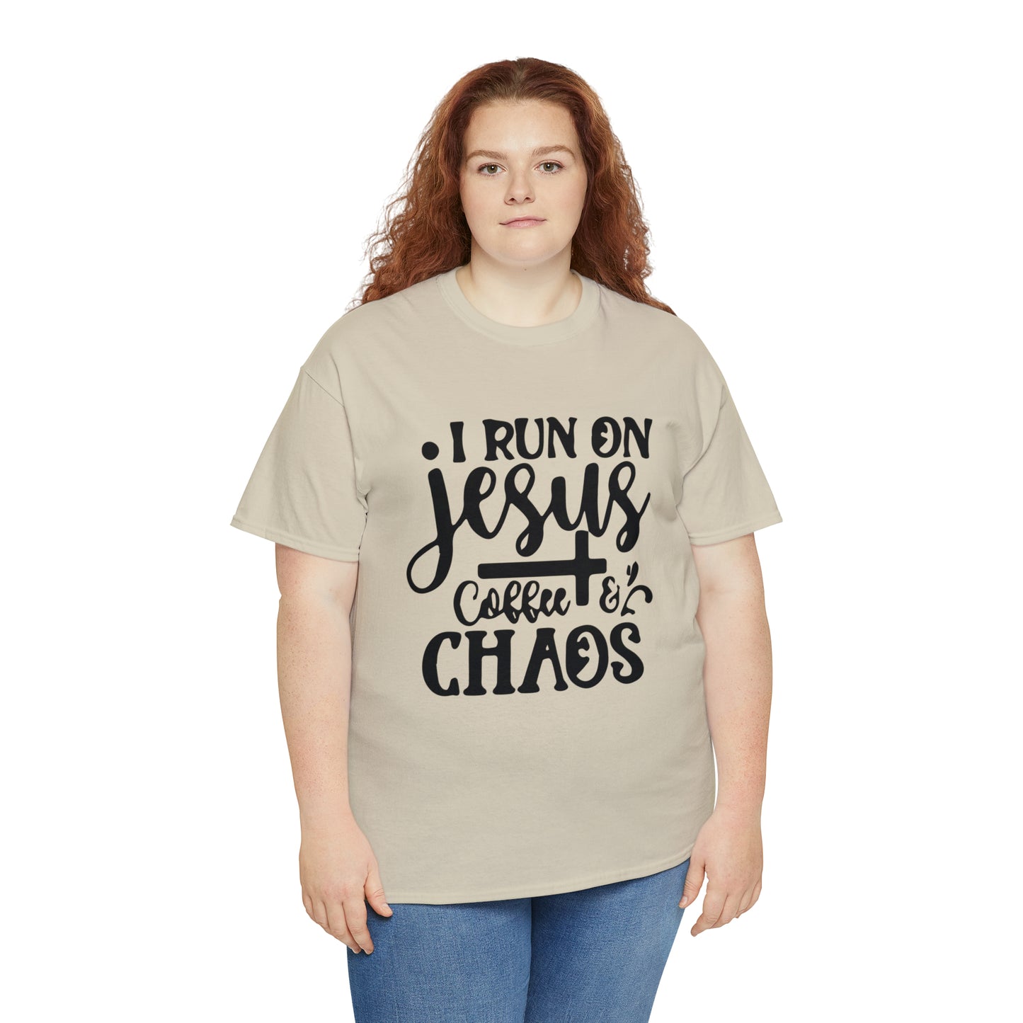 I Run On Jesus Coffee Chaos  Unisex Tee