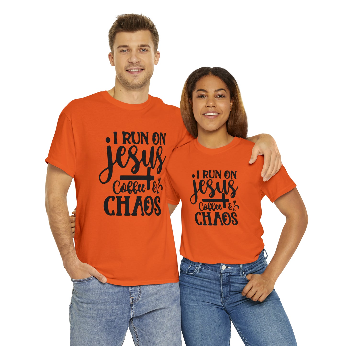 I Run On Jesus Coffee Chaos  Unisex Tee