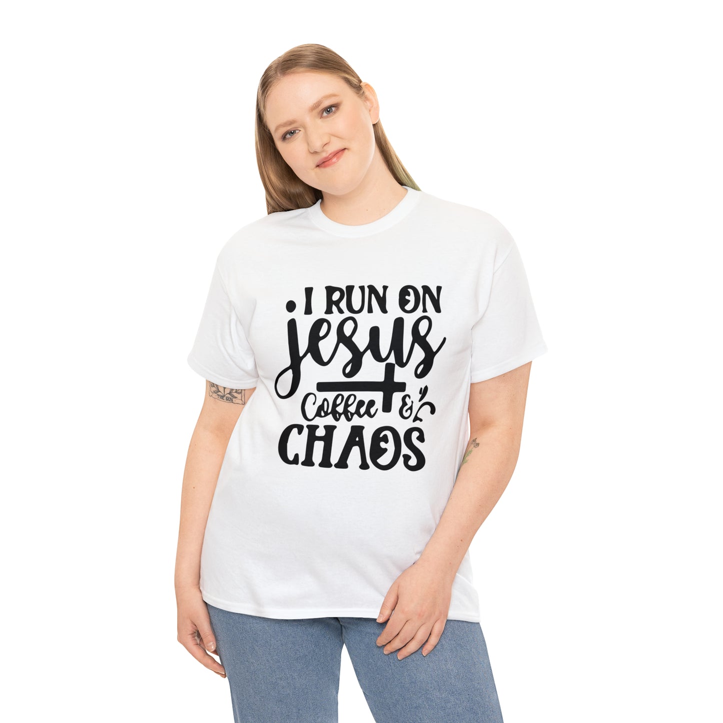 I Run On Jesus Coffee Chaos  Unisex Tee