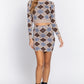 Argyle Jacquard Sweater Mini Skirt