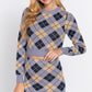 Argyle Jacquard Crop Sweater