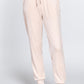 Waist Elastic Velour Long Jogger Pants
