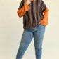 Novelty Knit And Solid Knit Mixed Loose Top