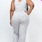 Plus Elasticized Waist Jogger Jumpsuit