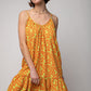Floral Printed Wool Peach Cami Dress