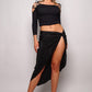 3/4 Sleeve Lattice Shoulder Tie Top