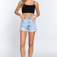 Back Ribbon Tie Cami Crop Top