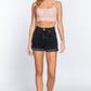 Back Ribbon Tie Cami Crop Top
