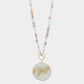 Stone Disc Beaded Necklace
