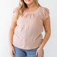 Plus Koshibo Textured Cap Sleeve Top