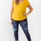 Plus Koshibo Textured Cap Sleeve Top