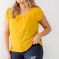 Plus Koshibo Textured Cap Sleeve Top