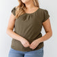 Plus Koshibo Textured Cap Sleeve Top