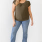 Plus Koshibo Textured Cap Sleeve Top