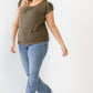 Plus Koshibo Textured Cap Sleeve Top