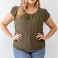 Plus Koshibo Textured Cap Sleeve Top