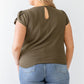 Plus Koshibo Textured Cap Sleeve Top