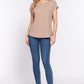 Short Dolman Slv Rib Knit Top