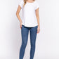 Short Dolman Slv Rib Knit Top
