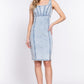 Sleeveless Stretch Denim Mini Dress
