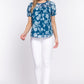 Short Slv Print Clip Dot Blouse