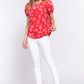 Short Slv Print Clip Dot Blouse