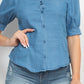 Button-down Denim Shirt Top