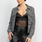 Plaid Button-down Tweed Jacket