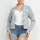 Plaid Button-down Tweed Jacket