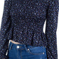 Peasant Sleeve Floral Smocked Top