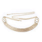 Stylish 3 Row Flat Chain Belt