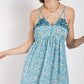 Floral print v-neck dress with skirt lining