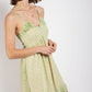 Floral print v-neck dress with skirt lining